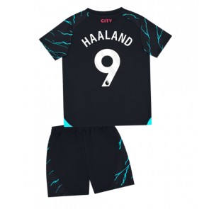 Manchester City Erling Haaland #9 Tredje trøje Børn 2023-24 Kort ærmer (+ korte bukser)